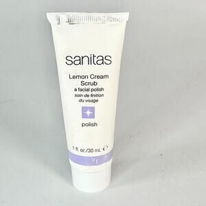 Sanitas Lemon Cream Scrub Facial Polish Exfoliate Travel 1 fl oz 30ml New